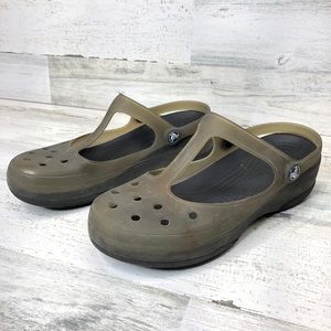 Crocs Womens Mary Jane Slip On Flats Sz 10